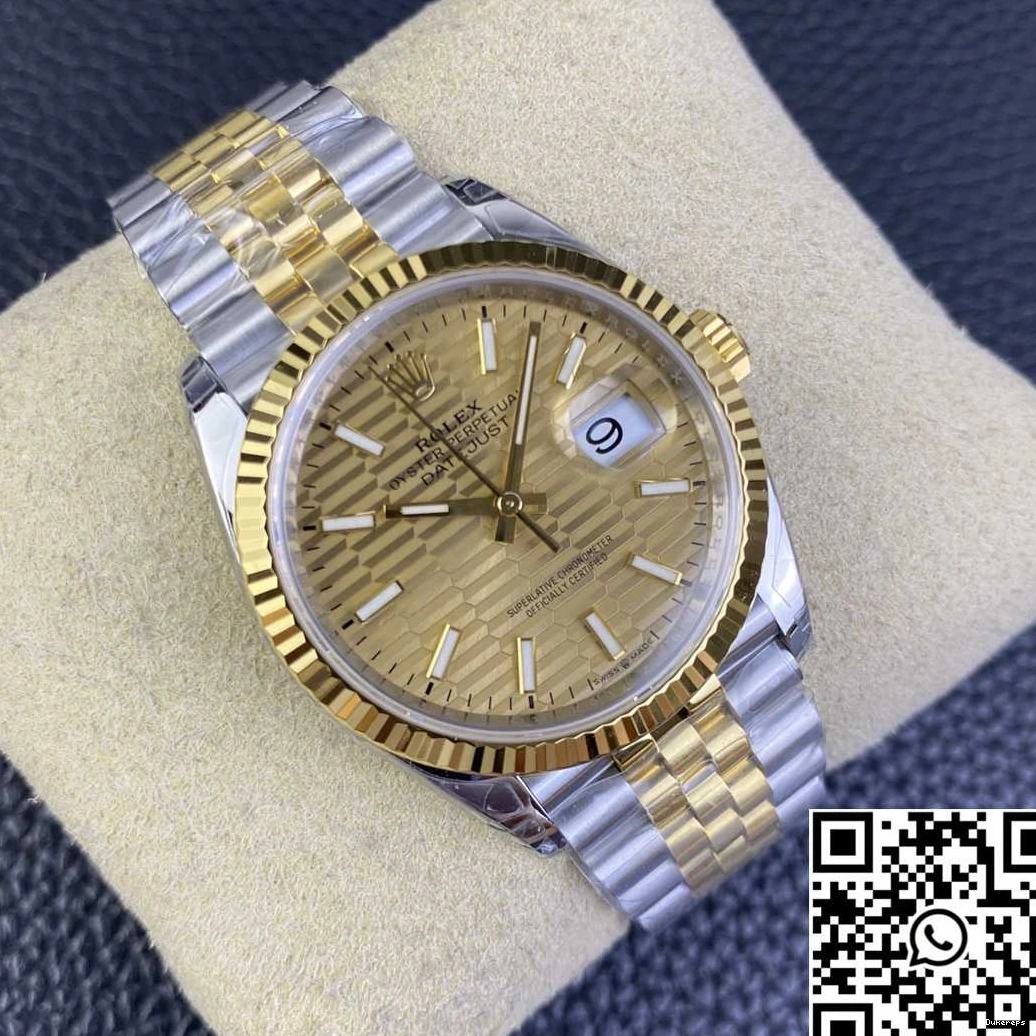 Yellow Two Rolex Tone Diamond 36MM Datejust Factory VS Dial Motif M126233 Hourmarker 0128